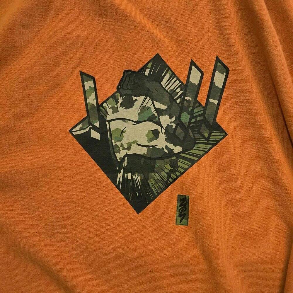 Nike‎ Jordan Men's Zion Dri Fit Fleece Pullover Hoodie Size M Orange 67-2 - Picture 5 of 6